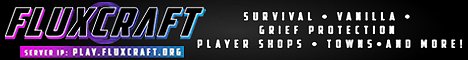 Fluxcraft Minecraft server banner