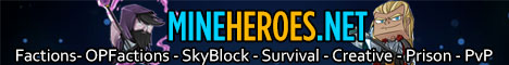 MineHeroes Minecraft server banner