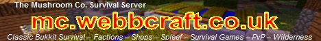 [1.12.2] The Mushroom Co. Survival Minecraft server banner