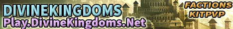 DivineKingdoms | Custom Factions Minecraft server banner