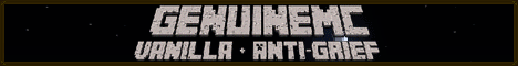 GenuineMC Semi-Vanilla Minecraft server banner