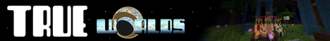 True Worlds Minecraft server banner